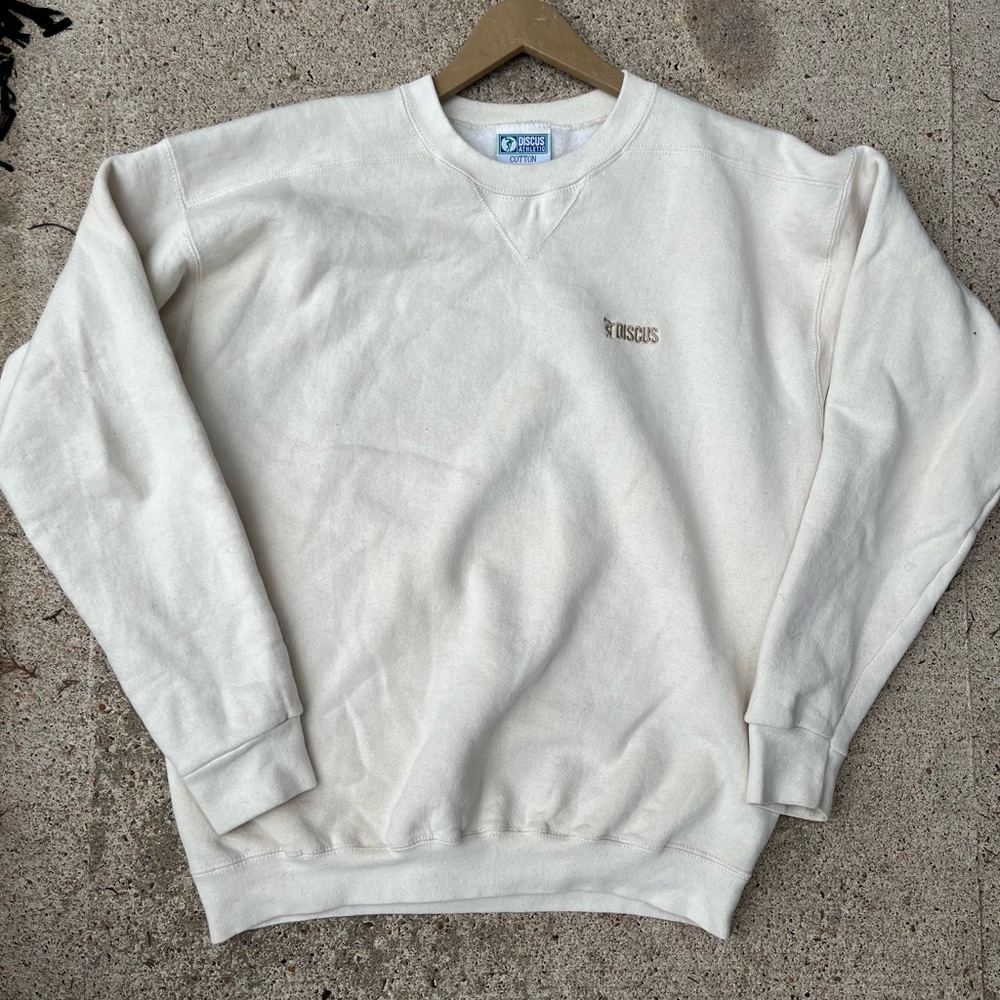Vintage Discus super comfortable Cream Sweater